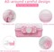 10.6-inch (3-layer) Multifunctional Art Craft Organizer Storage Box for Kids Clear Plastic Portable Tool Box/Storage Box with Handle for Nail, Hair, Cosmetics, Sewing, and Medicine (Pink)